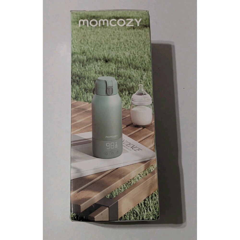 Momcozy Portable Bottle Warmer Travel Water Milk Heating Mug Green Open Box